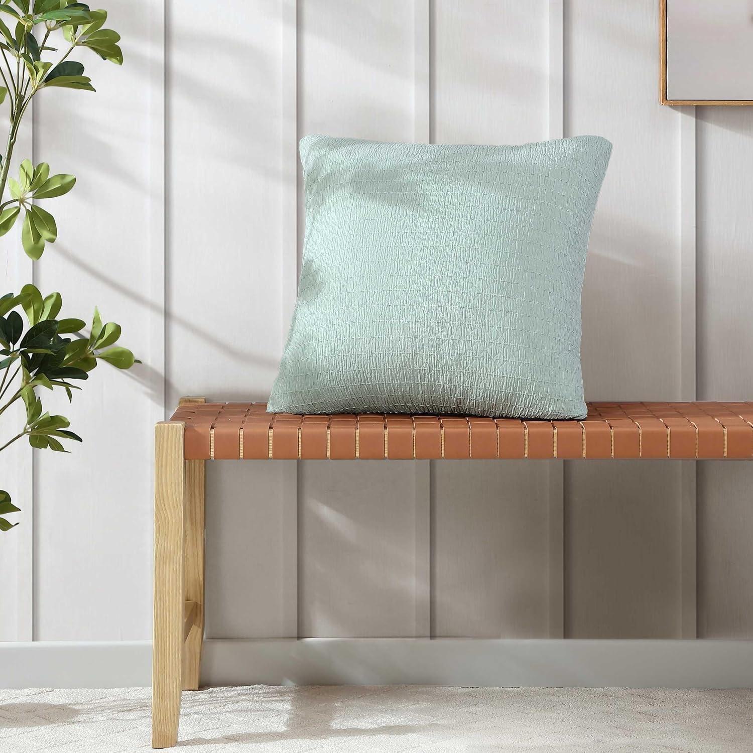image:imageNautica Throw Pillow Super Soft Constructions with Zip Closure Ideal for Couch or Bed Coastal Home Essentials Wave Texture Blue 20 x 20Wave Texture Aqua