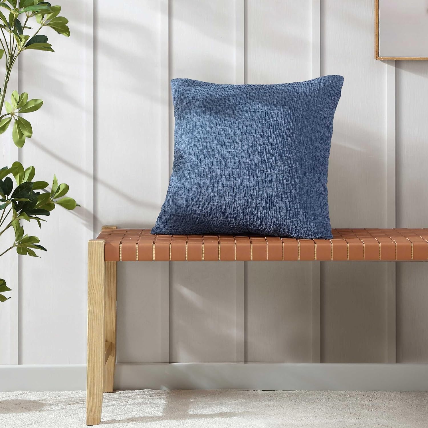image:imageNautica Throw Pillow Super Soft Constructions with Zip Closure Ideal for Couch or Bed Coastal Home Essentials Wave Texture Blue 20 x 20Wave Texture Blue
