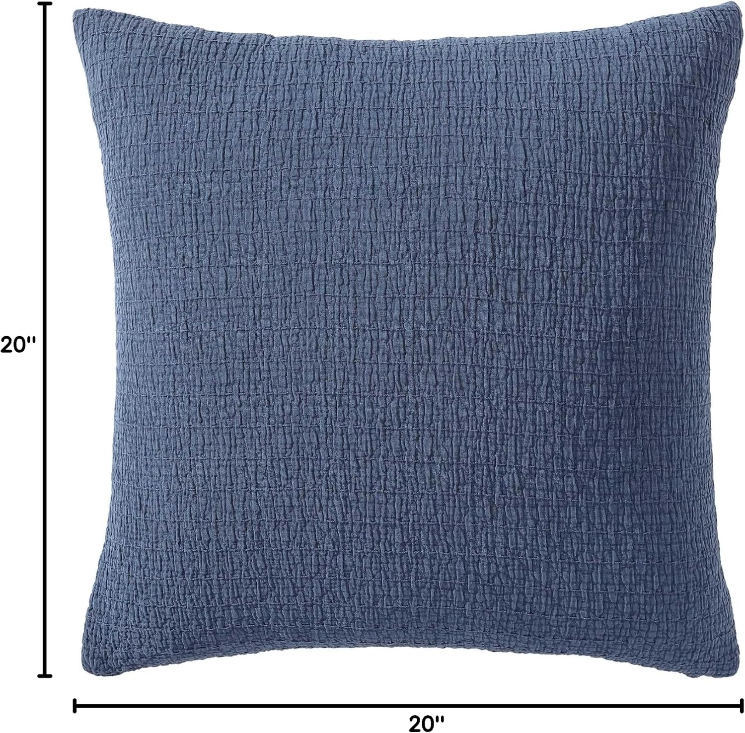 image:imageNautica Throw Pillow Super Soft Constructions with Zip Closure Ideal for Couch or Bed Coastal Home Essentials Wave Texture Blue 20 x 20Wave Texture Blue