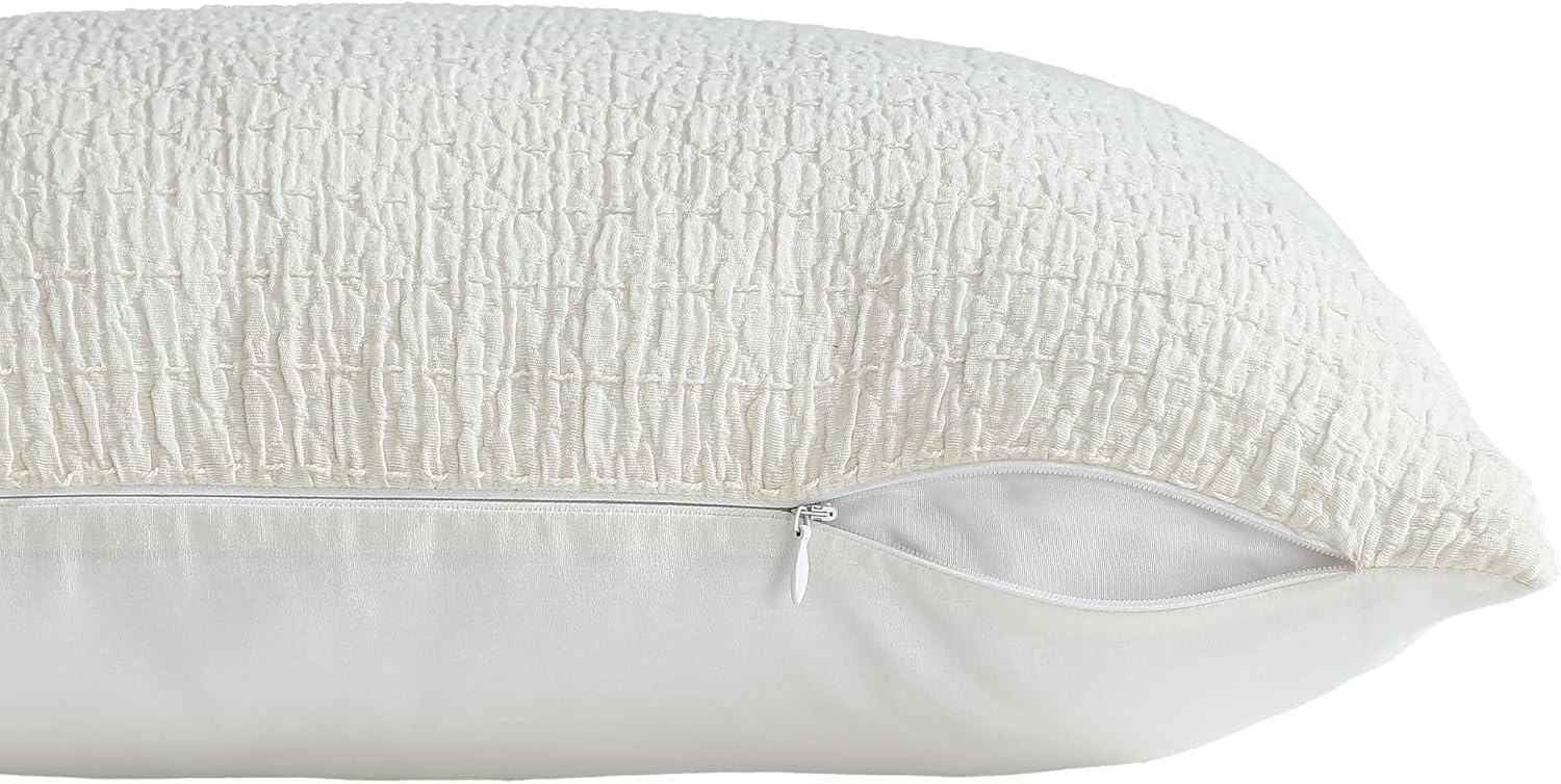 image:imageNautica Throw Pillow Super Soft Constructions with Zip Closure Ideal for Couch or Bed Coastal Home Essentials Wave Texture Blue 20 x 20Wave Texture White