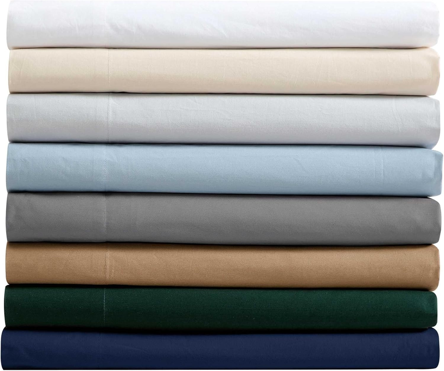 image:imageNautica Twin Bed Sheets Lightweight Cotton Percale Bedding Set with Matching Pillowcase Crisp amp Cool Dorm Essentials OekoTex Certified Bayview Solid GreenBayview Brown
