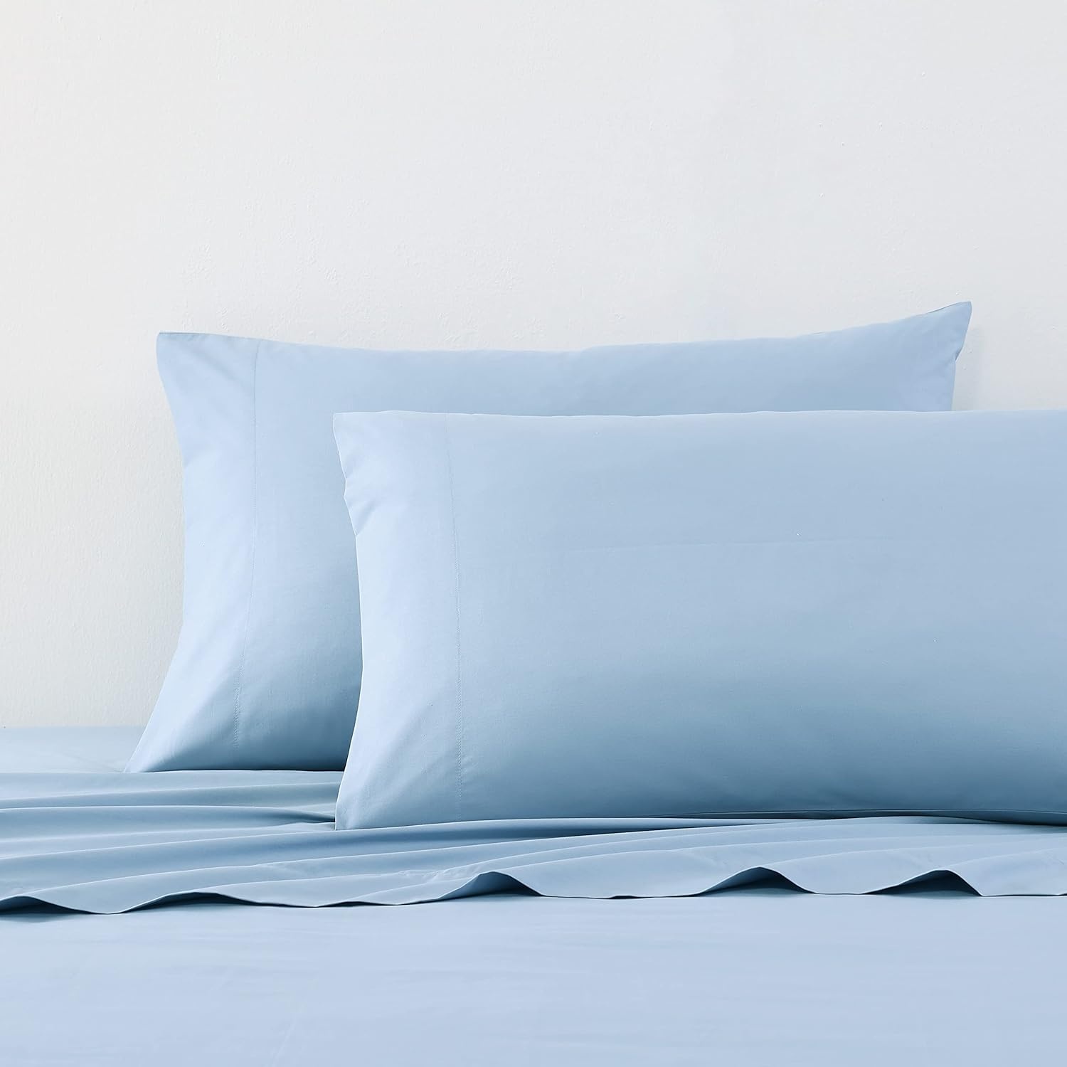 image:imageNautica Twin Bed Sheets Lightweight Cotton Percale Bedding Set with Matching Pillowcase Crisp amp Cool Dorm Essentials OekoTex Certified Bayview Solid GreenLake Blue