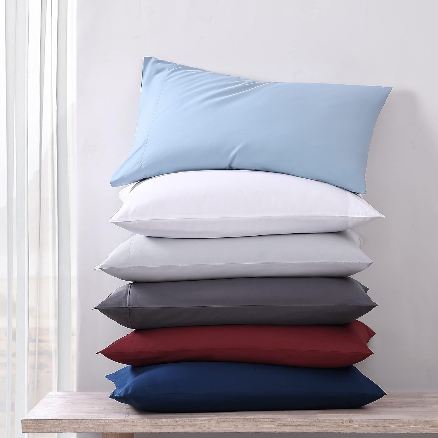 image:imageNautica Twin Bed Sheets Lightweight Cotton Percale Bedding Set with Matching Pillowcase Crisp amp Cool Dorm Essentials OekoTex Certified Bayview Solid GreenSolid Dark Red