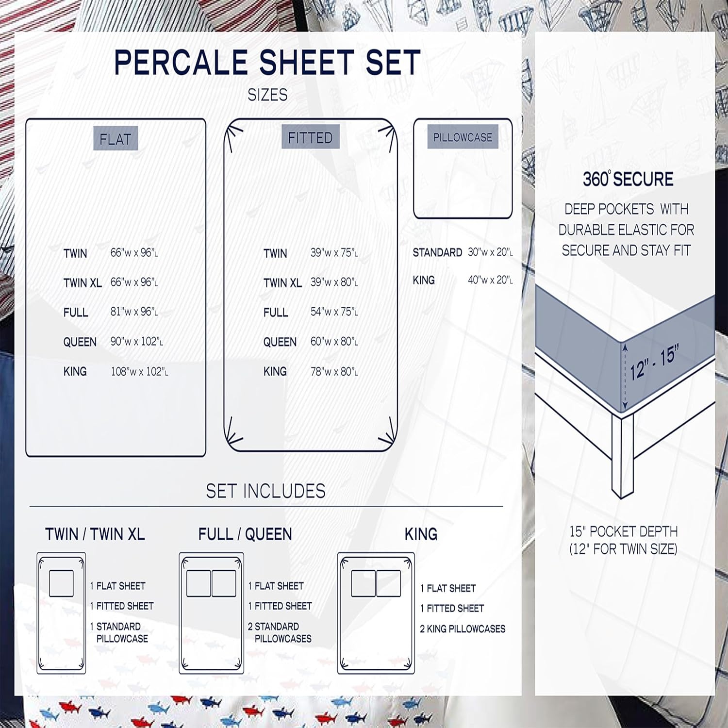 image:imageNautica Twin Bed Sheets Lightweight Cotton Percale Bedding Set with Matching Pillowcase Crisp amp Cool Dorm Essentials OekoTex Certified Bayview Solid GreenWhite