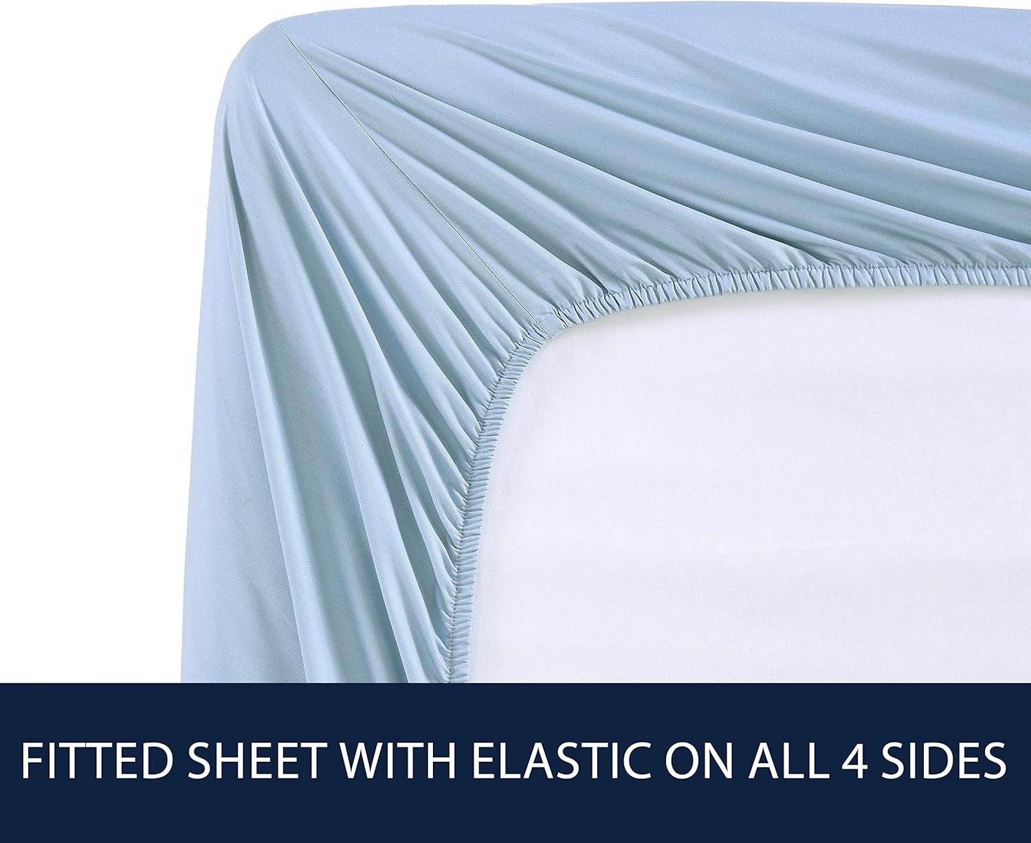 image:imageNautica Twin Bed Sheets Lightweight Cotton Percale Bedding Set with Matching Pillowcase Crisp amp Cool Dorm Essentials OekoTex Certified Bayview Solid GreenLake Blue