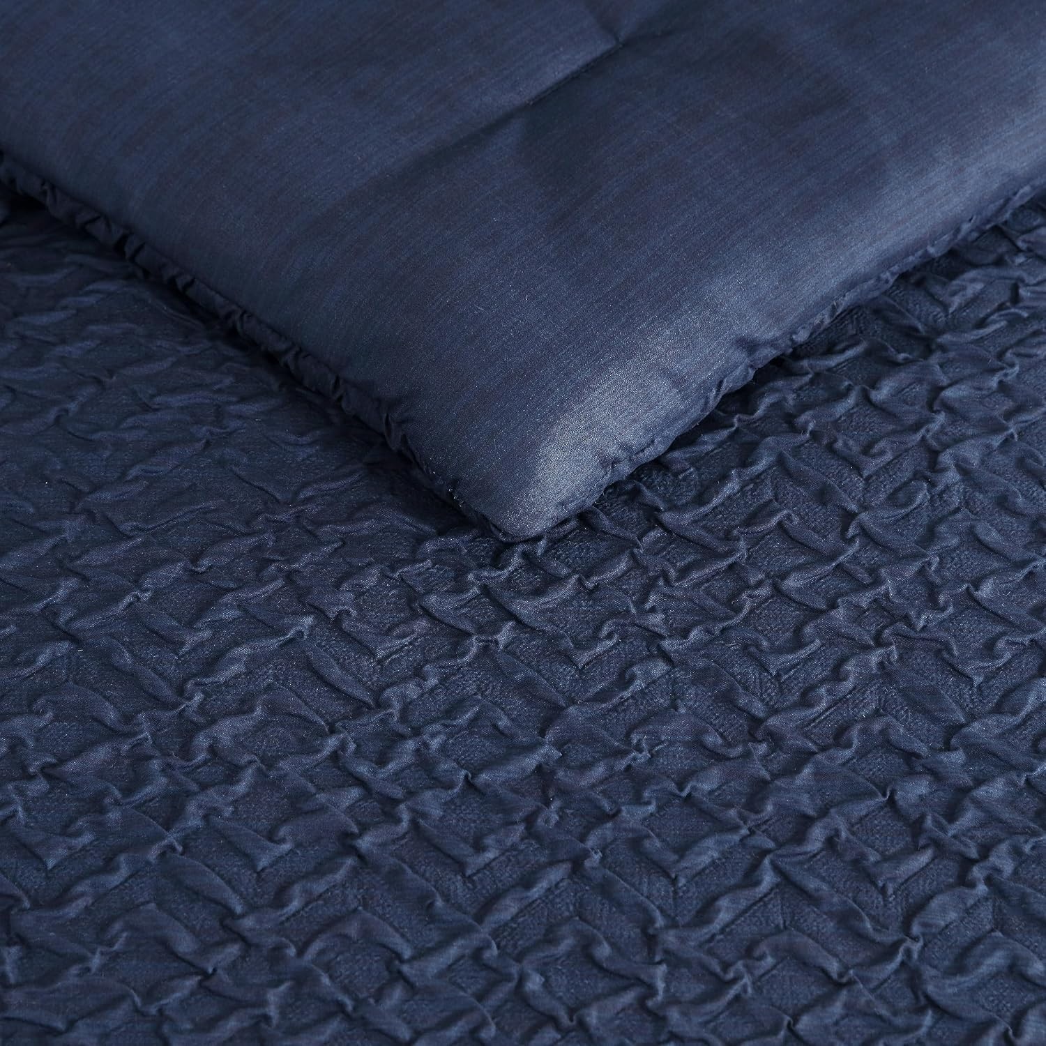 image:imageNautica Twin Comforter Set Embossed Microfiber Bedding with Matching Sham Brushed for Extra Softness Dorm Essentials OekoTex Certified Point Harbor GreenPoint Harbor Navy