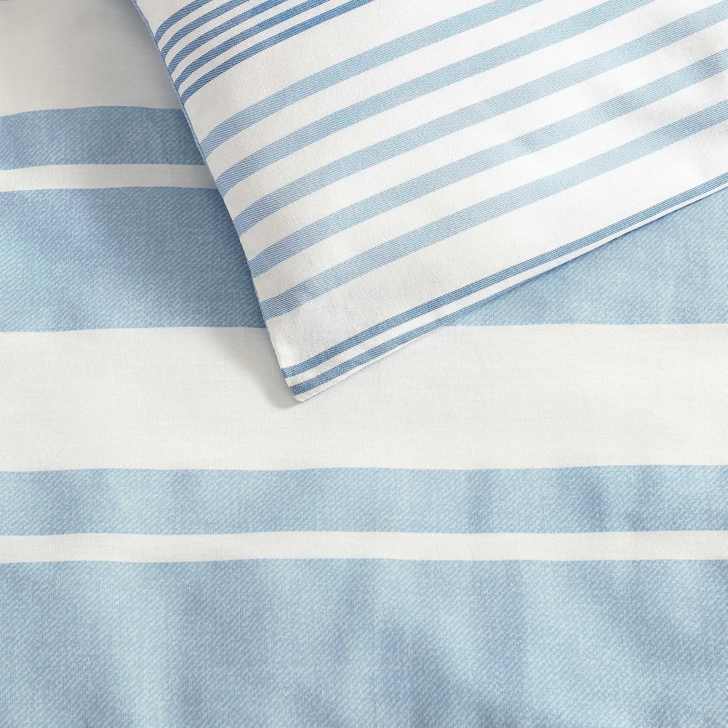 image:imageNautica Twin Comforter Set Reversible Striped Bedding with a Naturally Soft Feel 2 Piece Bed Set with Matching Pillowcase Gilpin StripePenny Pinstripe BlueRiverside StripeTayleur Stripe Blue