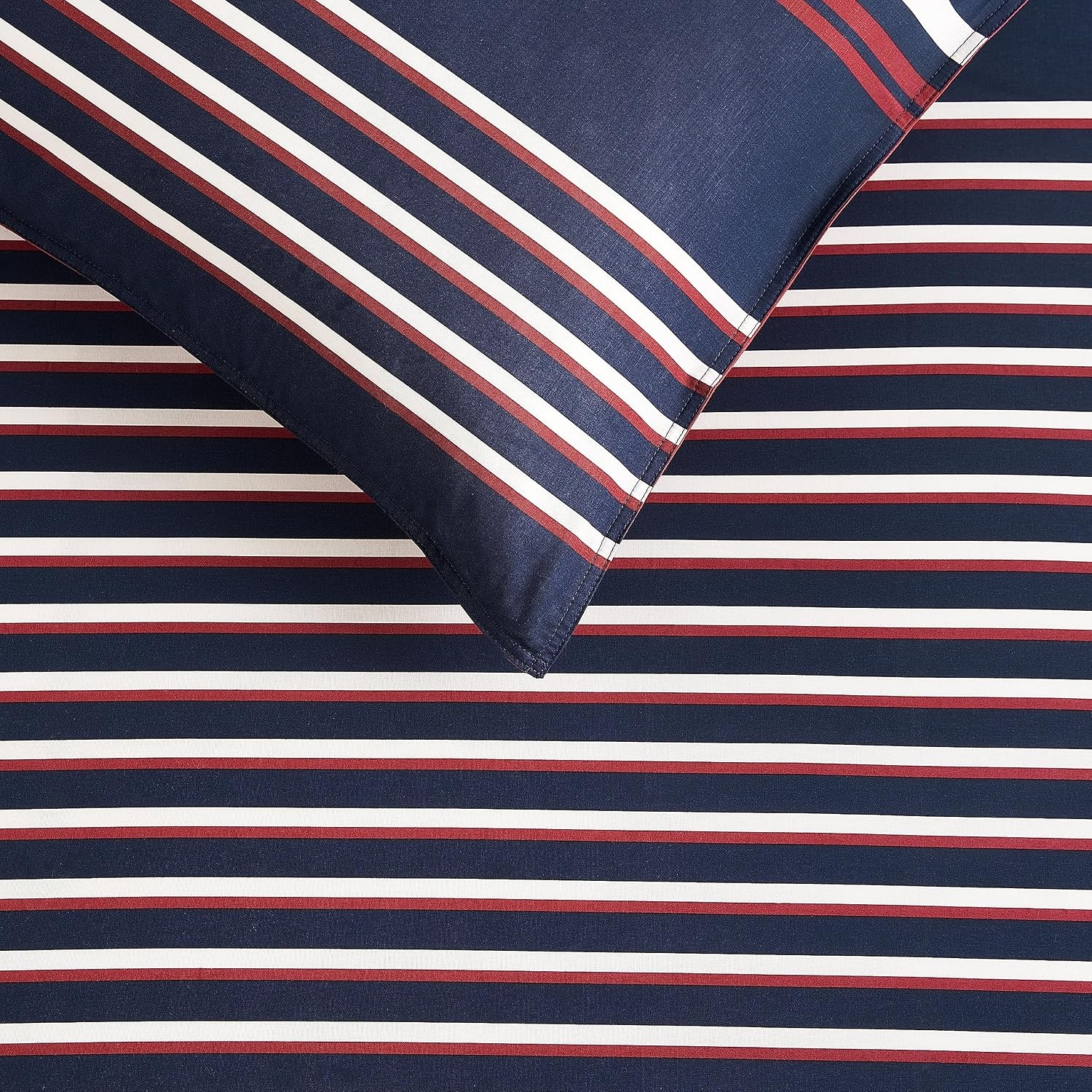 image:imageNautica Twin Duvet Cover Set Soft Woven Cotton Bedding with a Breathable amp MediumWeight Feel 2Piece Bed Set with Matching Pillowcase Mineola NavyKing