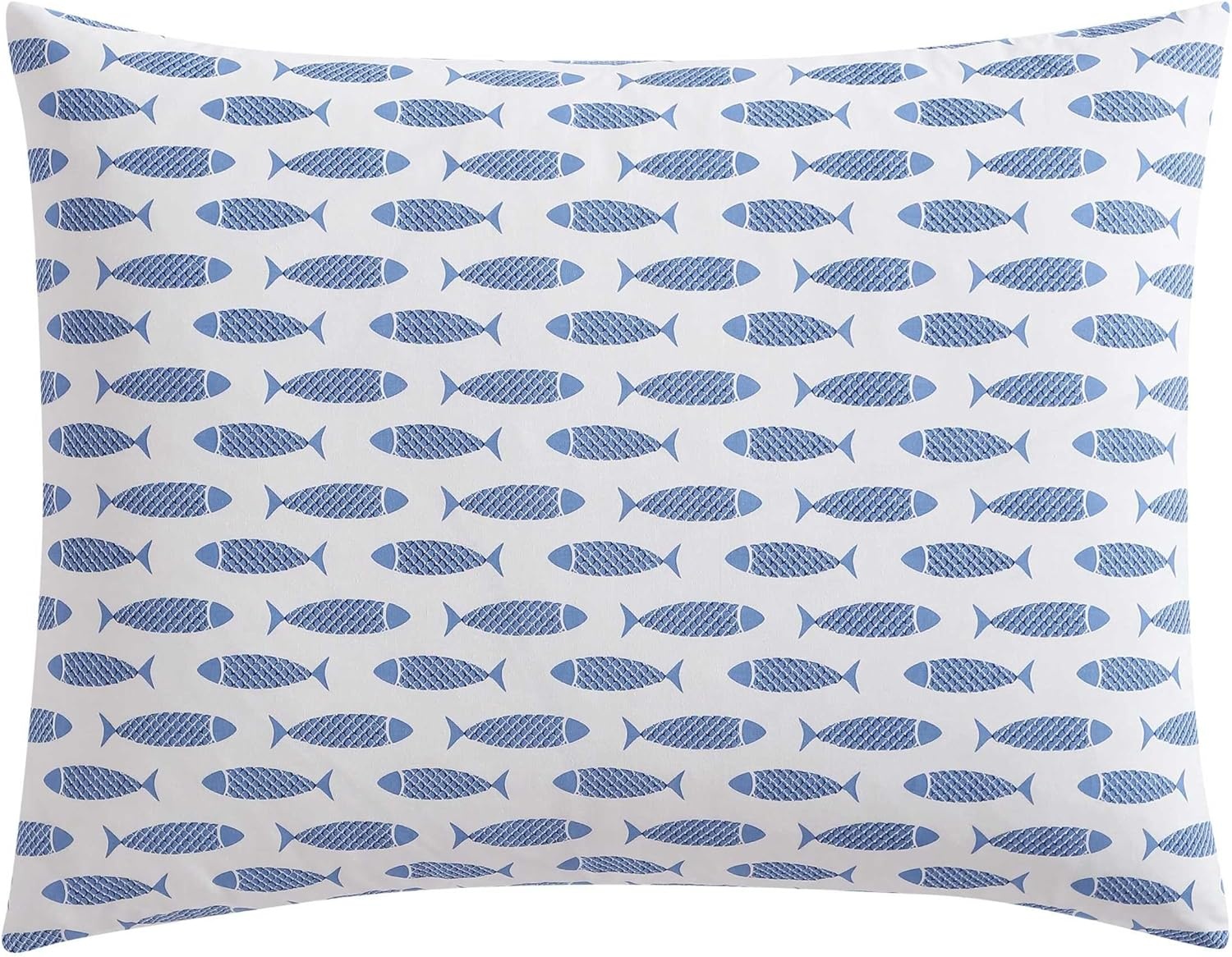 image:imageNautica Twin Duvet Cover Set Super Soft Cotton Bedding with Matching Shams Casual Home Decor OekoTex Certified Plot Blue TwinWoodblock Fish Blue