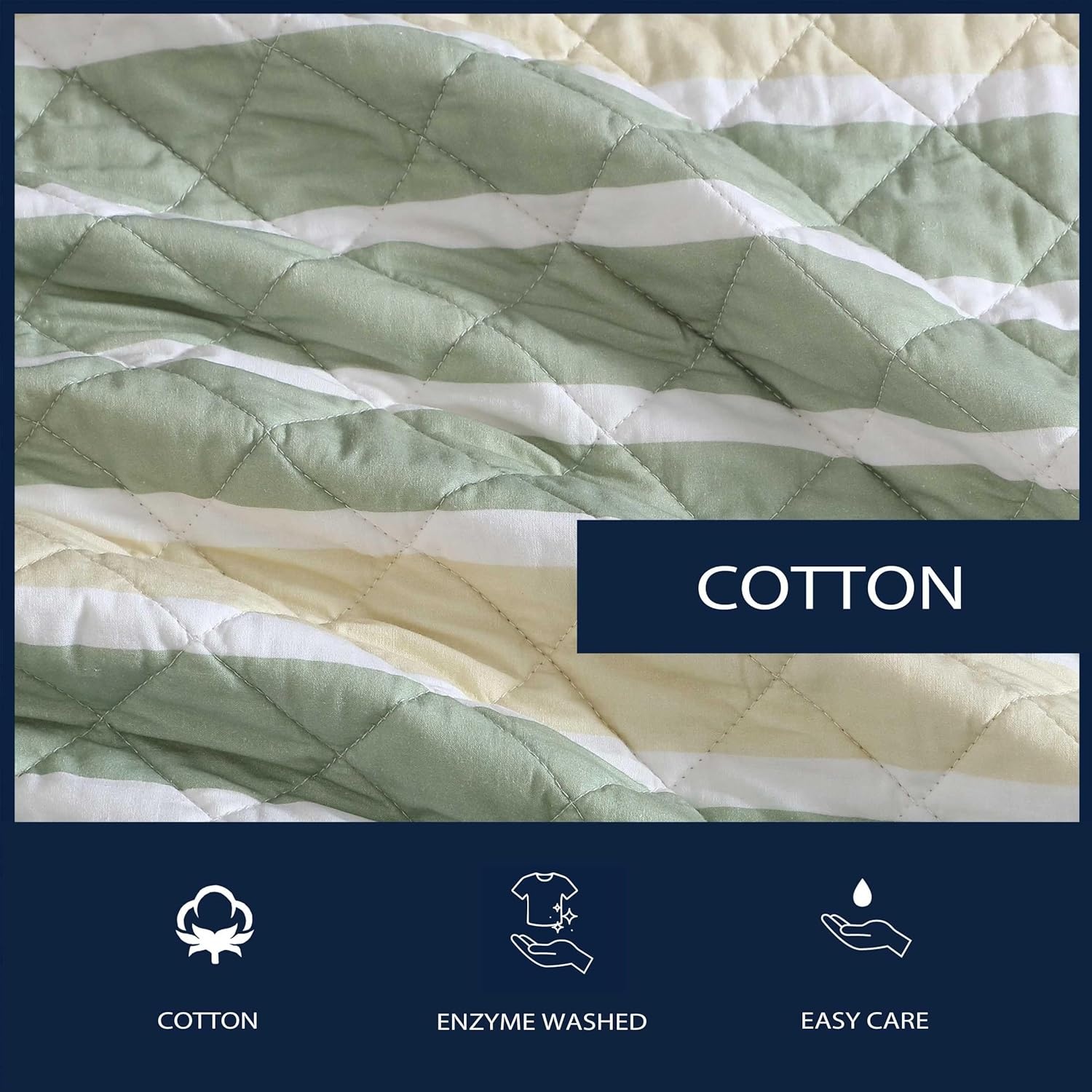 image:imageNautica Twin Quilt Set Soft amp Reversible Cotton Bedding with a Smooth Finish 2 Piece Coastal Bed Set with Matching Pillowcase Seashore Stitch PinkVaradero StripePenny Pinstripe Beige