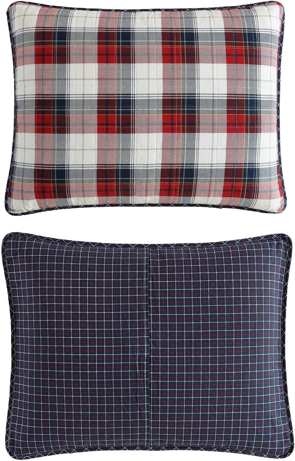 image:imageNautica Twin Quilt Set Super Soft Reversible Bedding with Matching Sham Plaid Home Decor Rosedale Red TwinRosedale Red
