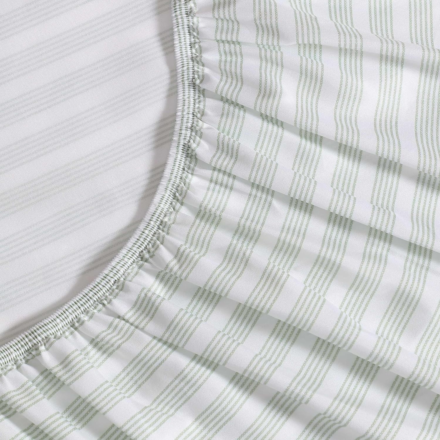 image:imageNautica Twin Size Sheet Set Crisp amp Cool Bedding with a Light and Breathable Feel 3 Piece Bed Sheets with Deep Pocket Fitted Sheet amp Matching Pillowcase Beasley Stripe GreenBeasley Stripe Green