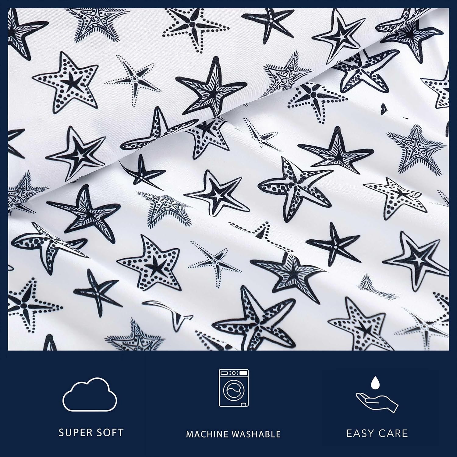image:imageNautica Twin Size Sheet Set Crisp amp Cool Bedding with a Light and Breathable Feel 3 Piece Bed Sheets with Deep Pocket Fitted Sheet amp Matching Pillowcase Beasley Stripe GreenSaltwater Stars Blue