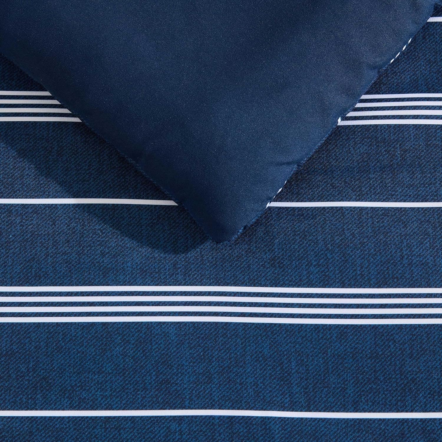 image:imageNautica Twin XL Comforter Set Soft amp Reversible Bedding with Bonus Bed Sheets amp Pillowcases 5Piece Bed Set Mariners Line SolidPlaid BlueMariners Line SolidPlaid Blue