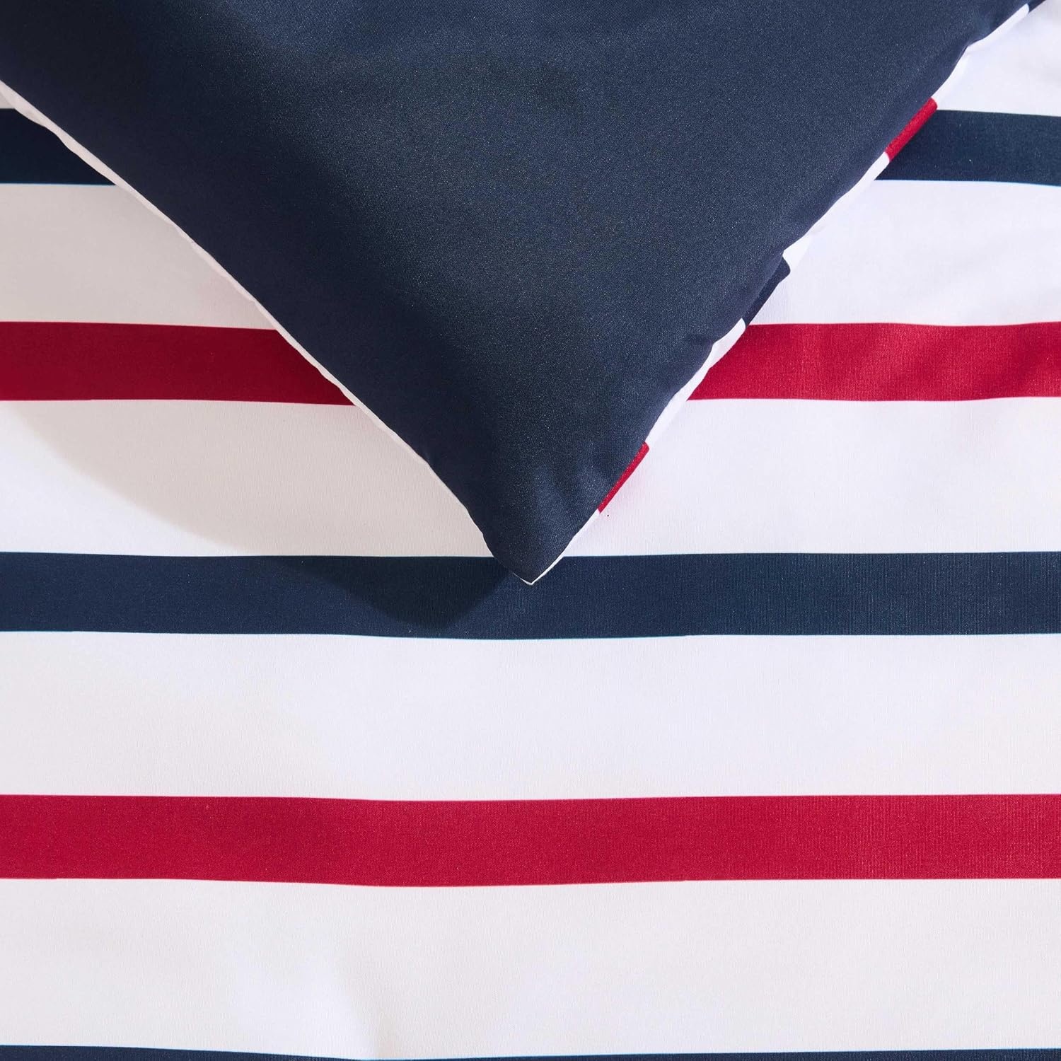 image:imageNautica Twin XL Comforter Set Soft amp Reversible Coastal Bedding with Matching Pillowcase Nautical Striped Bed Set Clove Hitch StripeSolid BlueClove Hitch StripeSolid Blue
