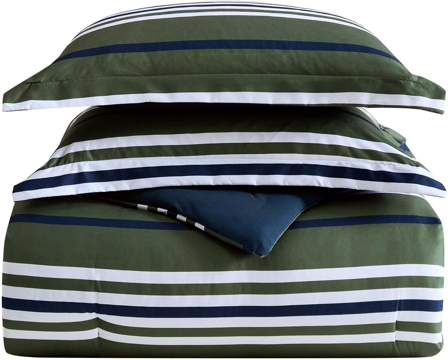 image:imageNautica Twin XL Comforter Set Soft amp Reversible Coastal Bedding with Matching Pillowcase Nautical Striped Bed Set Clove Hitch StripeSolid BlueUphaul StripeSolid Green