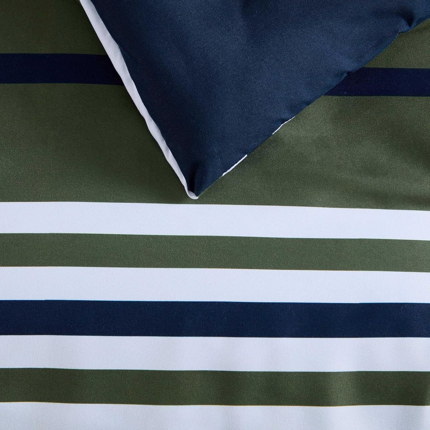 image:imageNautica Twin XL Comforter Set Soft amp Reversible Coastal Bedding with Matching Pillowcase Nautical Striped Bed Set Clove Hitch StripeSolid BlueUphaul StripeSolid Green