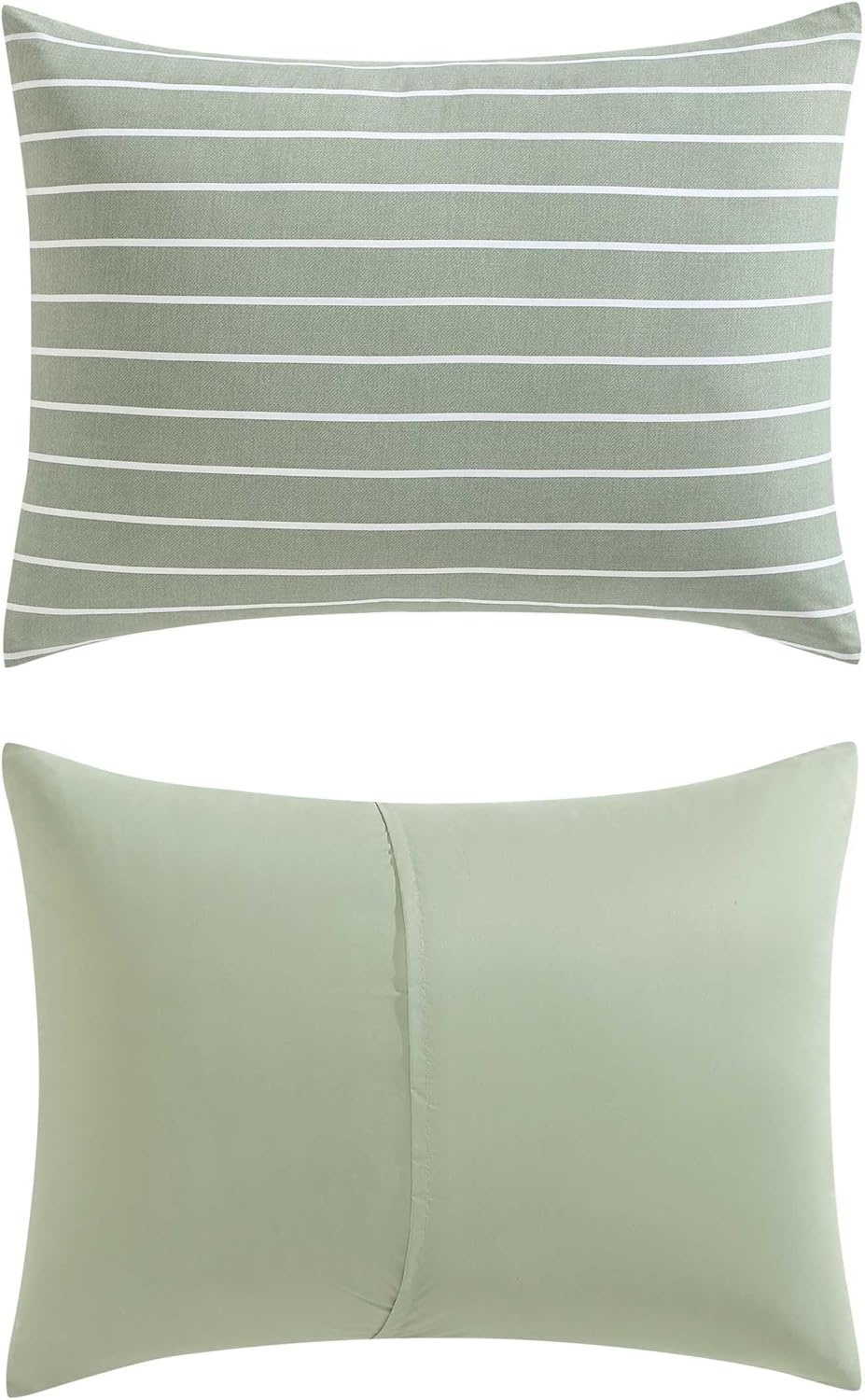 image:imageNautica Twin XL Size Comforter Set Reversible amp Soft Bedding Set with Matching Pillowcase Nautical Stripe Bedroom Bedding Park Stripe Sage GreenPark Stripe Sage Green