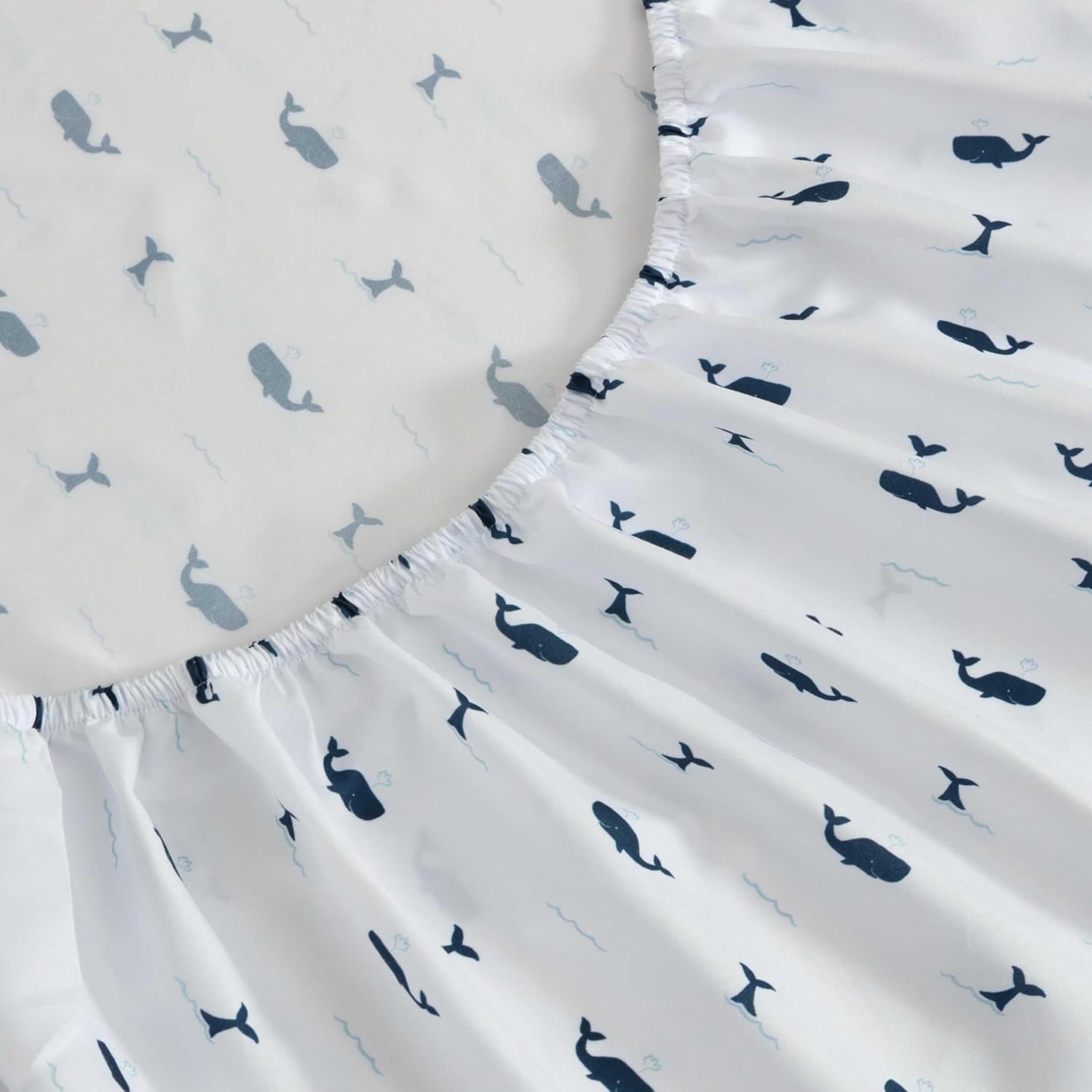 image:imageNautica Kids Twin XL Sheet Set UltraSoft Microfiber Bedding with Fully Elastic Fitted Sheet Coastal Kids Bed Set with Pillowcase Easy Care Bedding Branson SharksCaspian Whales Navy