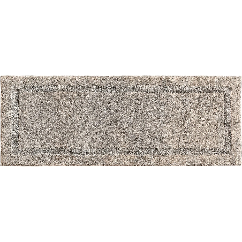 image:imageNautica Runner Rug Soft amp Absorbent Tufted Cotton Bath Rug with SkidResistant Backing OekoTex Certified Peniston White 24 x 40Peniston Brown