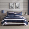 image:imageNautica  Twin Quilt Set Super Soft Reversible Bedding with Matching Sham Striped Home Decor Wesley Navy TwinWesley Navy
