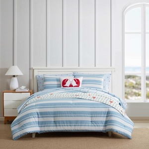 Nautica – Decorative Pillow, Soft & Plush Printed Throw Pillow, Square Pillow for Bed or Couch (Flag Blue, 18″ x 18″)(Lobster Red)