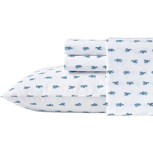 Nautica – Full Size Sheet Set, Crisp Cotton Percale Bedding with Matching Pillowcases, Lightweight & Breathable Bed Sheets, Deep Pocket, College Dorm Room Essentials (Whitewood Sail Blue)(Cloyster)