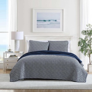 Nautica – Quilt Set, Soft Bedding with Matching Sham, Rounded Corner, Reversible Design (Coleridge Blue, Twin)(Lockridge Navy)