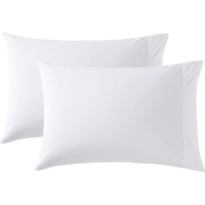 Nautica – Standard Pillowcase Set, Cotton Percale Bedding, Casual Home Decor (Coleridge Stripe Charcoal, 2 Piece)(Solid White)