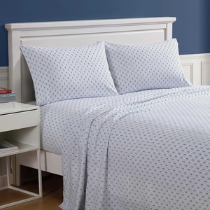 Nautica – Twin Size Sheet Set, Crisp & Cool Bedding with a Light and Breathable Feel, 3 Piece Bed Sheets with Deep Pocket Fitted Sheet & Matching Pillowcase (Beasley Stripe Green)(Diamond Anchor Blue)