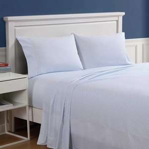 Nautica – Twin Size Sheet Set, Crisp & Cool Bedding with a Light and Breathable Feel, 3 Piece Bed Sheets with Deep Pocket Fitted Sheet & Matching Pillowcase (Beasley Stripe Green)(Annie Geo Blue)