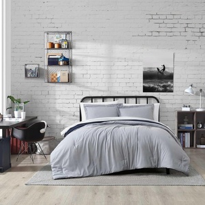 Nautica – Twin XL Comforter Set, Soft & Reversible Bedding with Bonus Bed Sheets & Pillowcases, 5-Piece Bed Set, Hayes Solid/Harmead Grey(Hayes Solid/Harmead Grey)