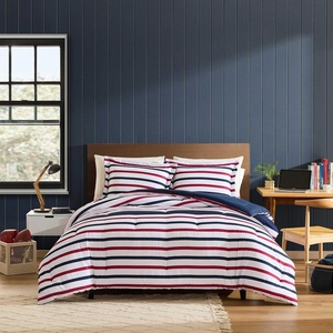 Nautica – Twin XL Comforter Set, Soft & Reversible Coastal Bedding with Matching Pillowcase, Nautical Striped Bed Set, Clove Hitch Stripe/Solid Blue(Clove Hitch Stripe/Solid Blue)