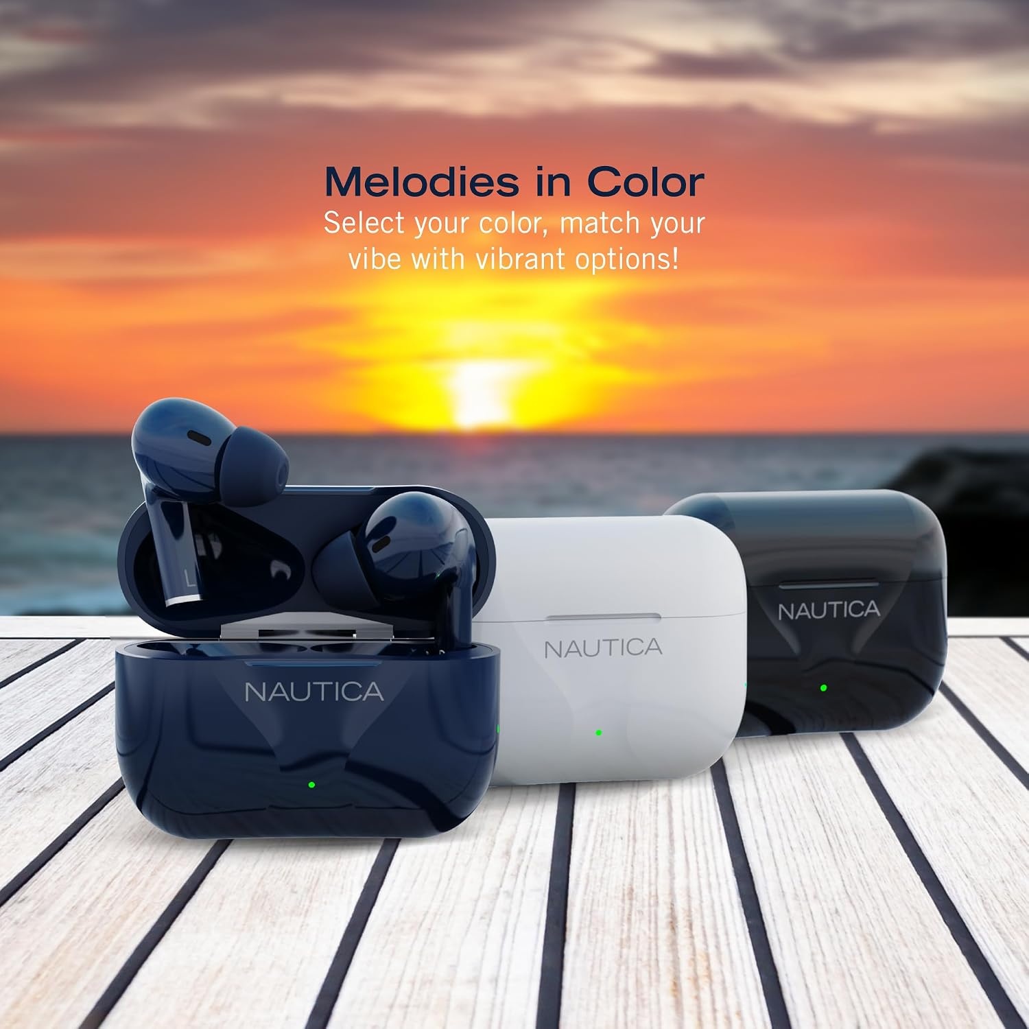 image:imageNAUTICA Bluetooth Earbuds 6 Hours Playtime Bluetooth 51 HandsFree Stereo Calls Fast Auto Pair IPX5 Splashproof Wireless Lightweight Design for iOS Android WhiteWhite