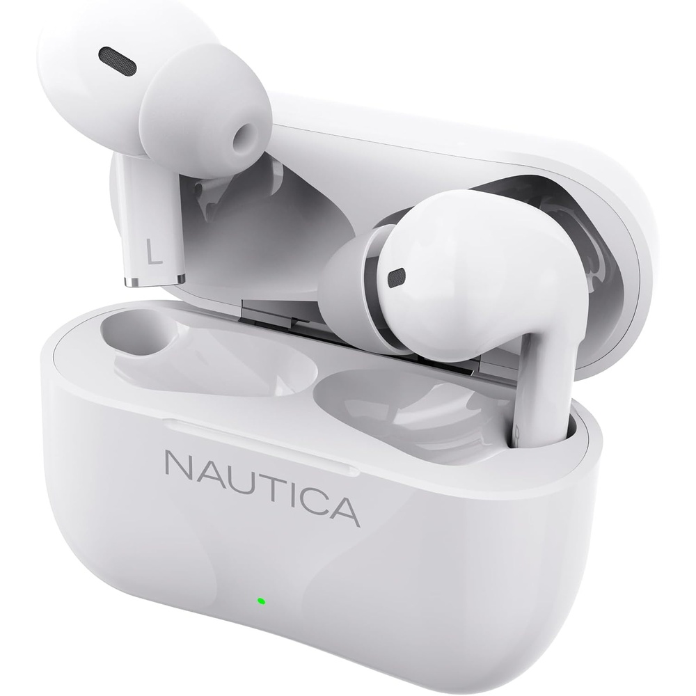 image:imageNAUTICA Bluetooth Earbuds 6 Hours Playtime Bluetooth 51 HandsFree Stereo Calls Fast Auto Pair IPX5 Splashproof Wireless Lightweight Design for iOS Android WhiteWhite