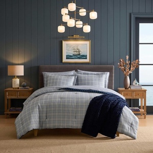 Nautica – Twin/Twin XL Comforter Set, Reversible & Soft Bedding with Matching Sham, Plaid Room Decor, Lightweight for All Seasons (Declan Fisher Bay Blue)(Declan Fisher Bay Blue)