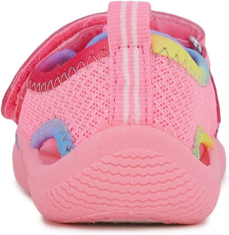 image:imageNautica Kids Water Shoes for Boys Girls Toddler Quick Dry Swim Shoes Aqua Socks Beach Pool Closed Toe Barefoot Summer Watershoes for Toddlers Size 512Pink Rainbow
