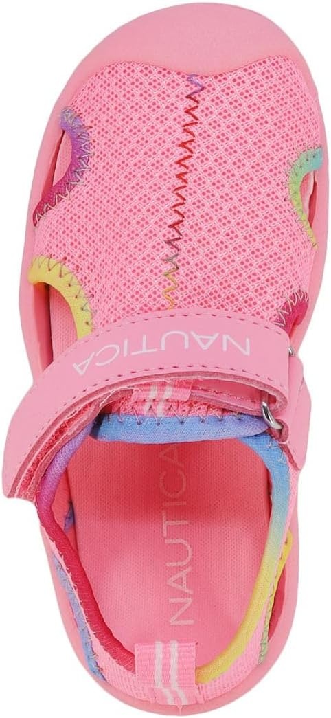 image:imageNautica Kids Water Shoes for Boys Girls Toddler Quick Dry Swim Shoes Aqua Socks Beach Pool Closed Toe Barefoot Summer Watershoes for Toddlers Size 512Pink Rainbow