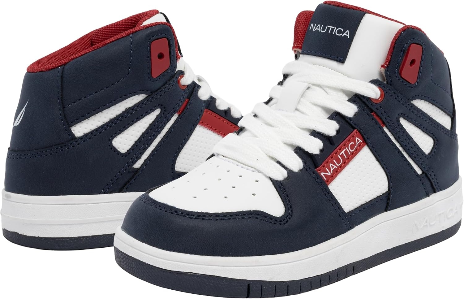 image:imageNAUTICA Kids Boys and Girls High Top Shoe Casual Fashion Basketball Boot Sneakers Big KidLittle Kid Sizes HorizonAmericanasilvester