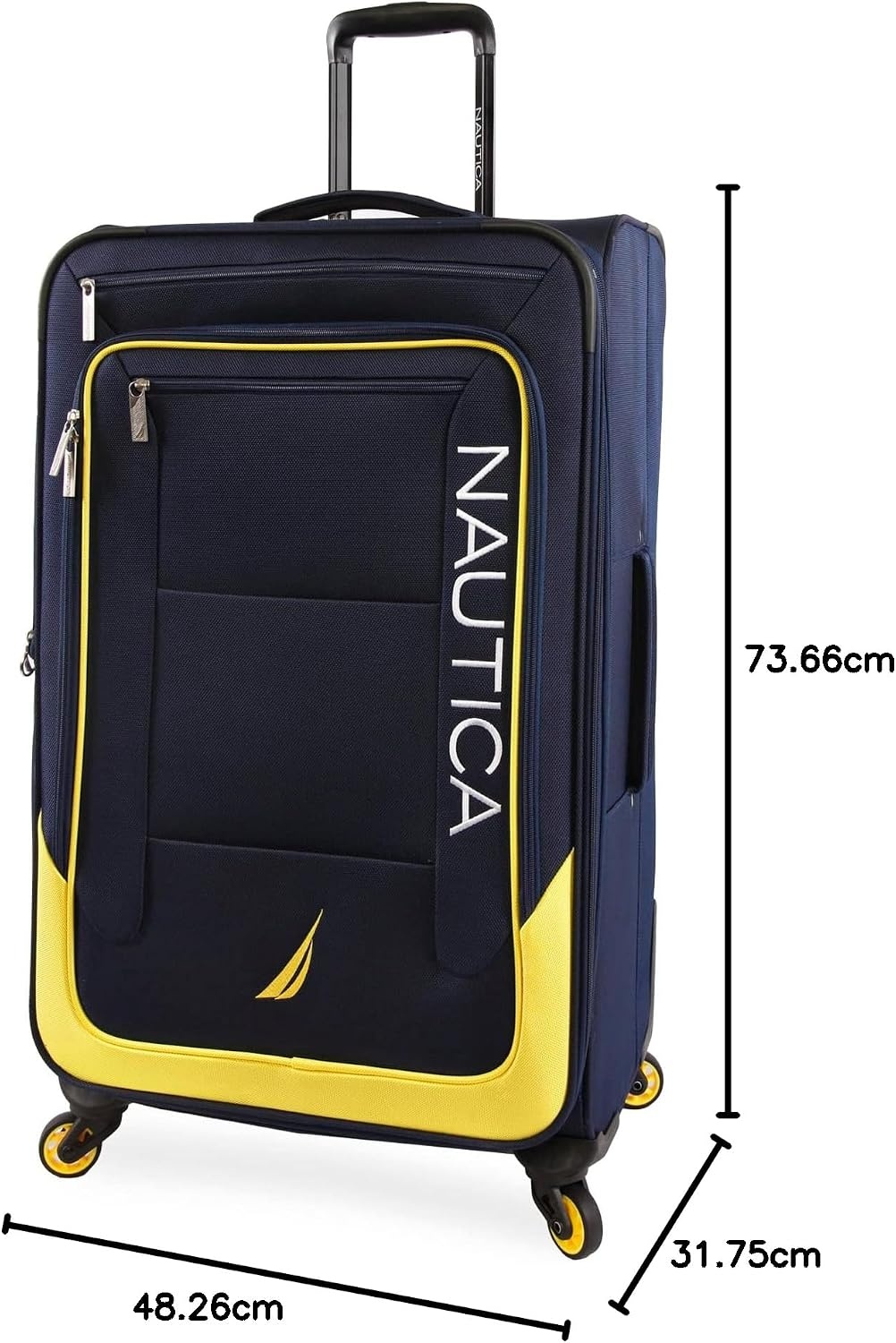 image:imageNautica Helios 2pc Softside Luggage SetNAVY YELLOW