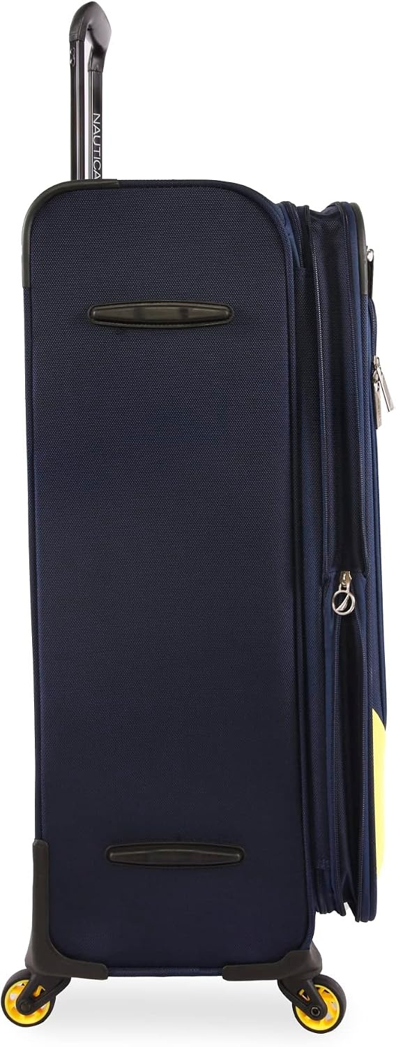 image:imageNautica Helios 2pc Softside Luggage SetNAVY YELLOW