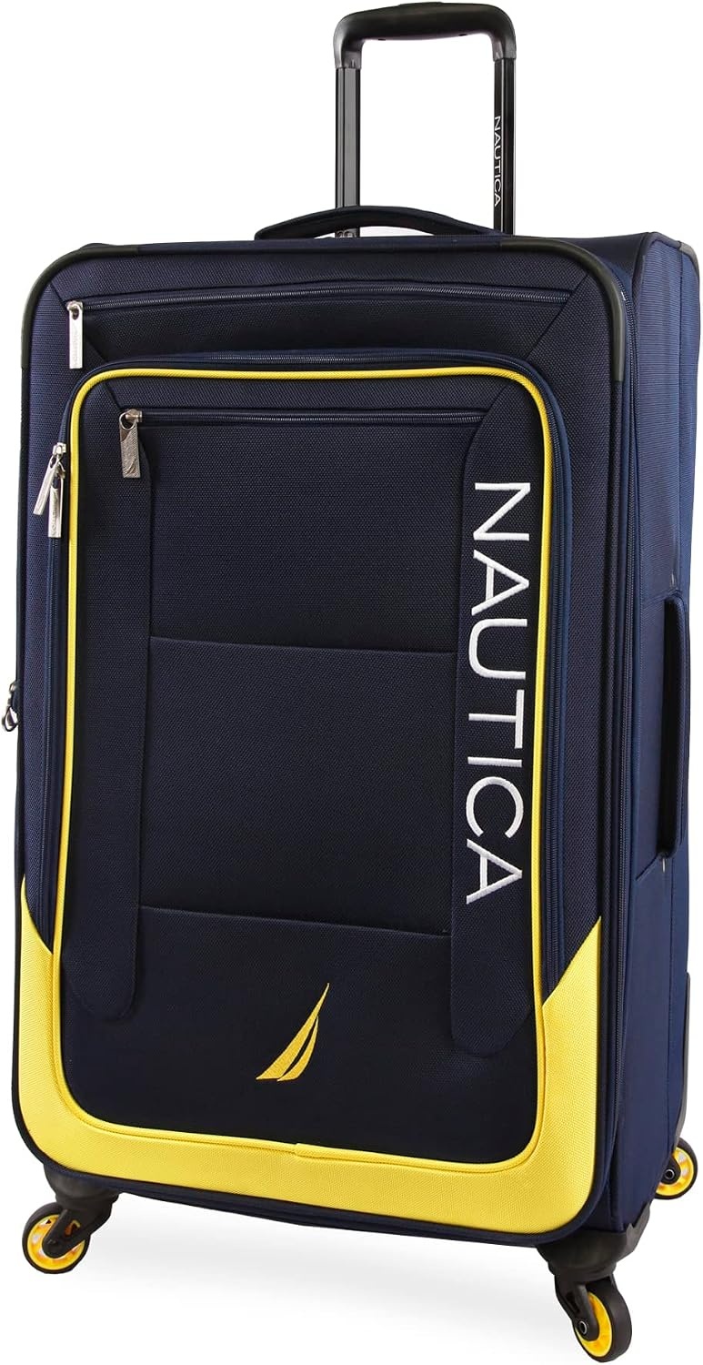 image:imageNautica Helios 2pc Softside Luggage SetNAVY YELLOW