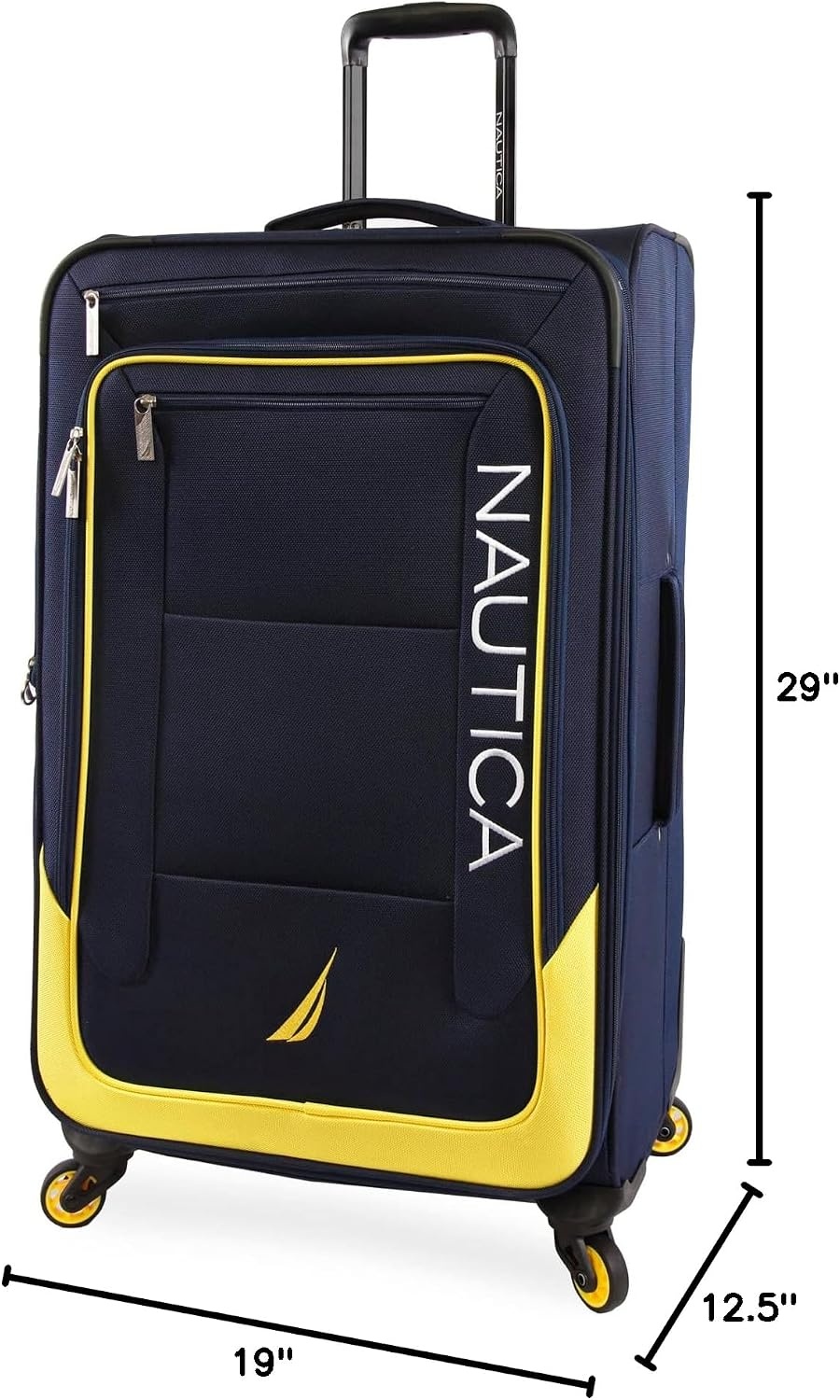image:imageNautica Helios 2pc Softside Luggage SetNAVY YELLOW