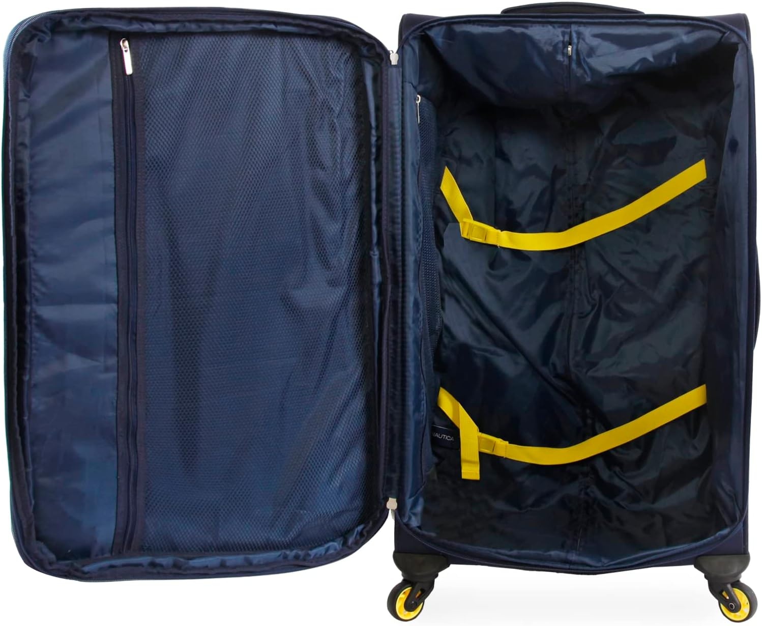 image:imageNautica Helios 2pc Softside Luggage SetNAVY YELLOW