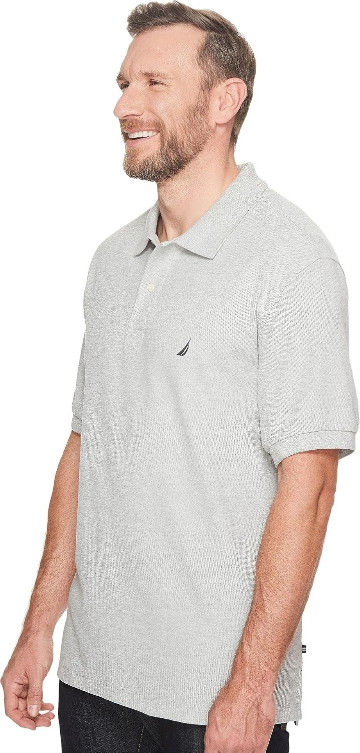 image:imageNautica Mens Short Sleeve Solid Deck Polo Shirt ShirtGrey Heather