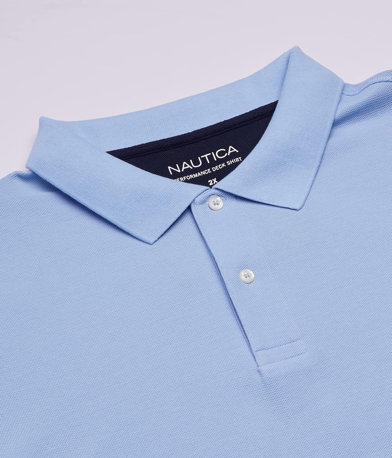 image:imageNautica Mens Short Sleeve Solid Deck Polo Shirt ShirtNoon Blue