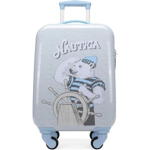 Nautica Kids 5pc Luggage Set 18″ Hardside Carry-on Suitcase, Pastel Shell | Airline Approved, Rolling Upright, With Wheels, 5pc Travel Set(Polar Voyage)