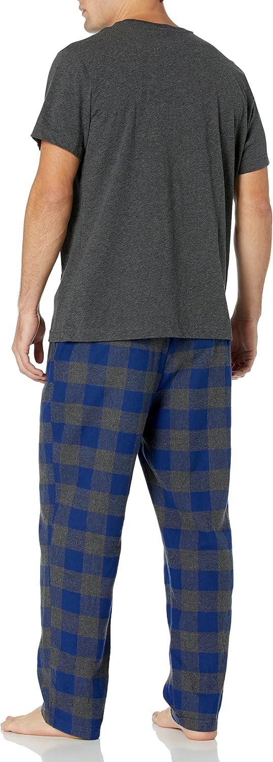 image:imageNautica Mens Flannel Pajama SetCharcoal Heather