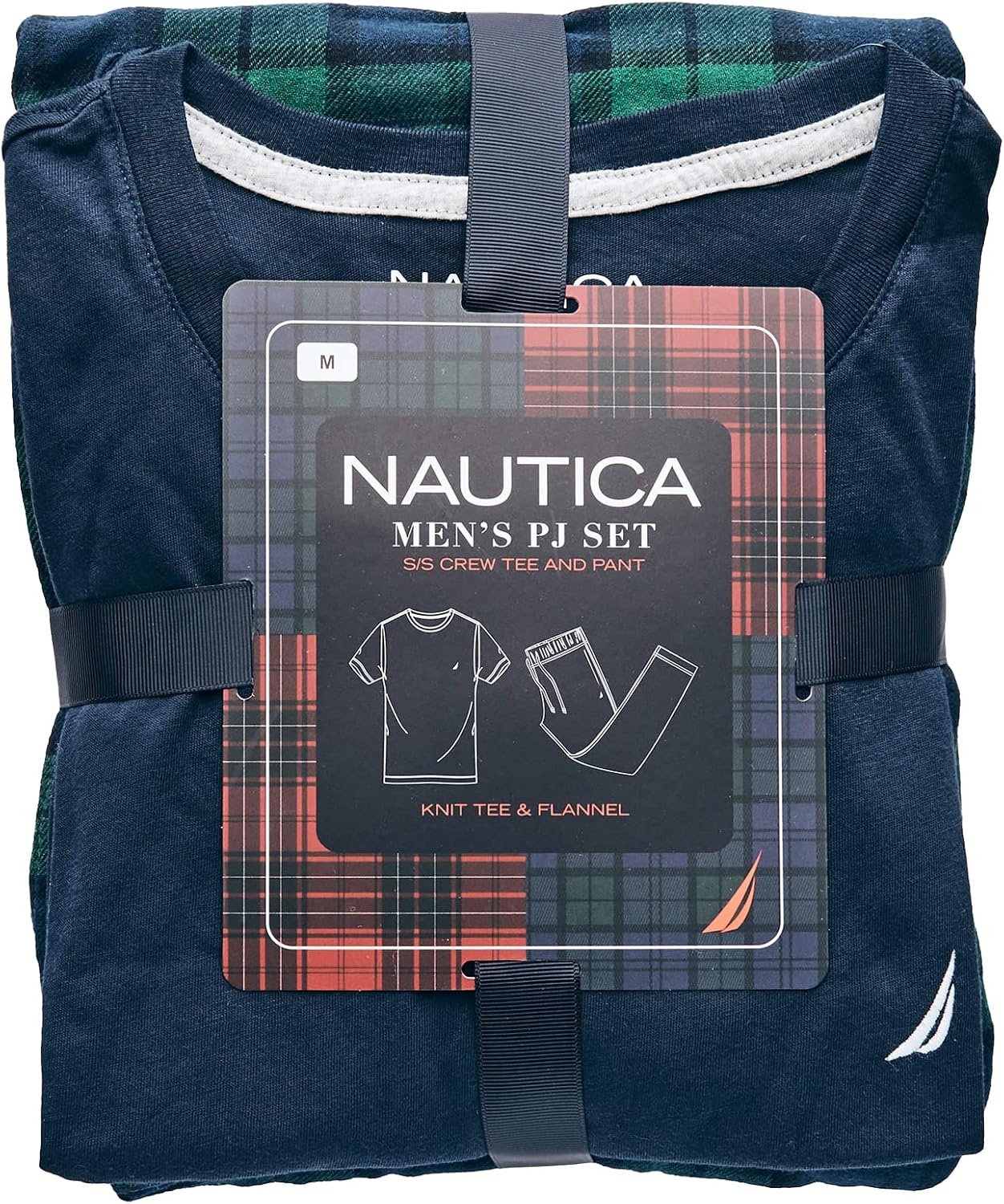 image:imageNautica Mens Flannel Pajama SetNavy