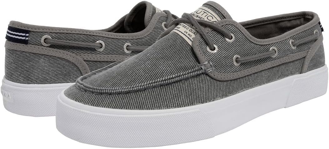 image:imageNautica Mens Casual Boat Shoes MocToe Loafers with Cushioned Insole Deck Fashion SneakerWash Grey Striped